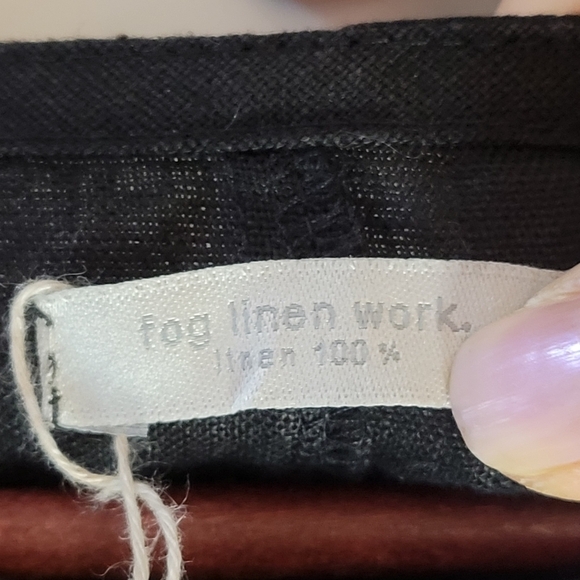 Fog Linen Work sleeveless shift tank tshirt midi dress black small - Picture 6 of 6